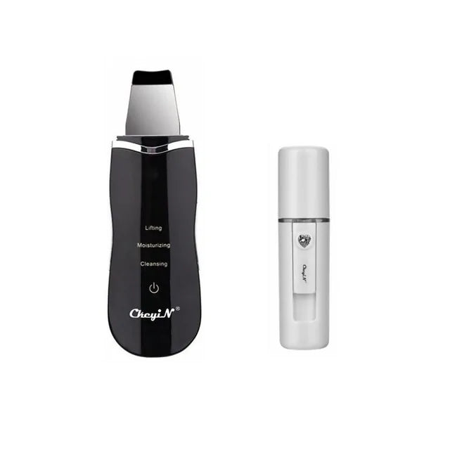 Ckeyi N Ultrasonic Skin Scrubber + Skin Rejuvenation Nano Face Mist Steamer