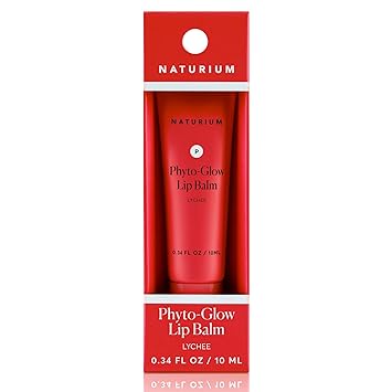 Naturium Phyto-Glow Lip Balm, Hydrating Lip Care with a Glossy Finish, 0.34 oz (Lychee), Pack of 1,1.0 Count,(NATR-10072)