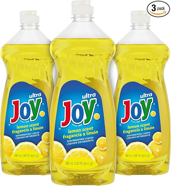 JOY Ultra Dish Soap Liquid – Lemon Fresh Scent – 30 Fl. Oz. – Pack of 3